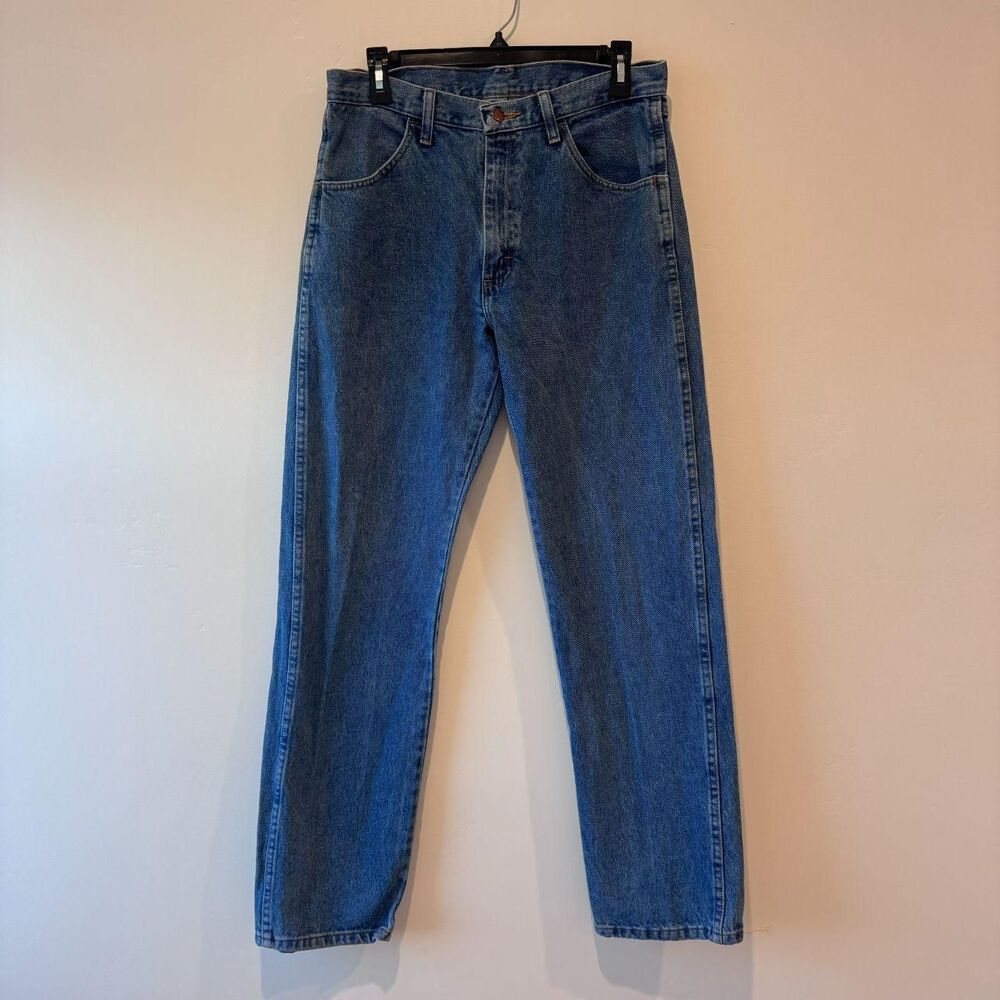 Rustler Medium Wash High Rise Straight Leg Jeans Size 31x32 100% Cotton